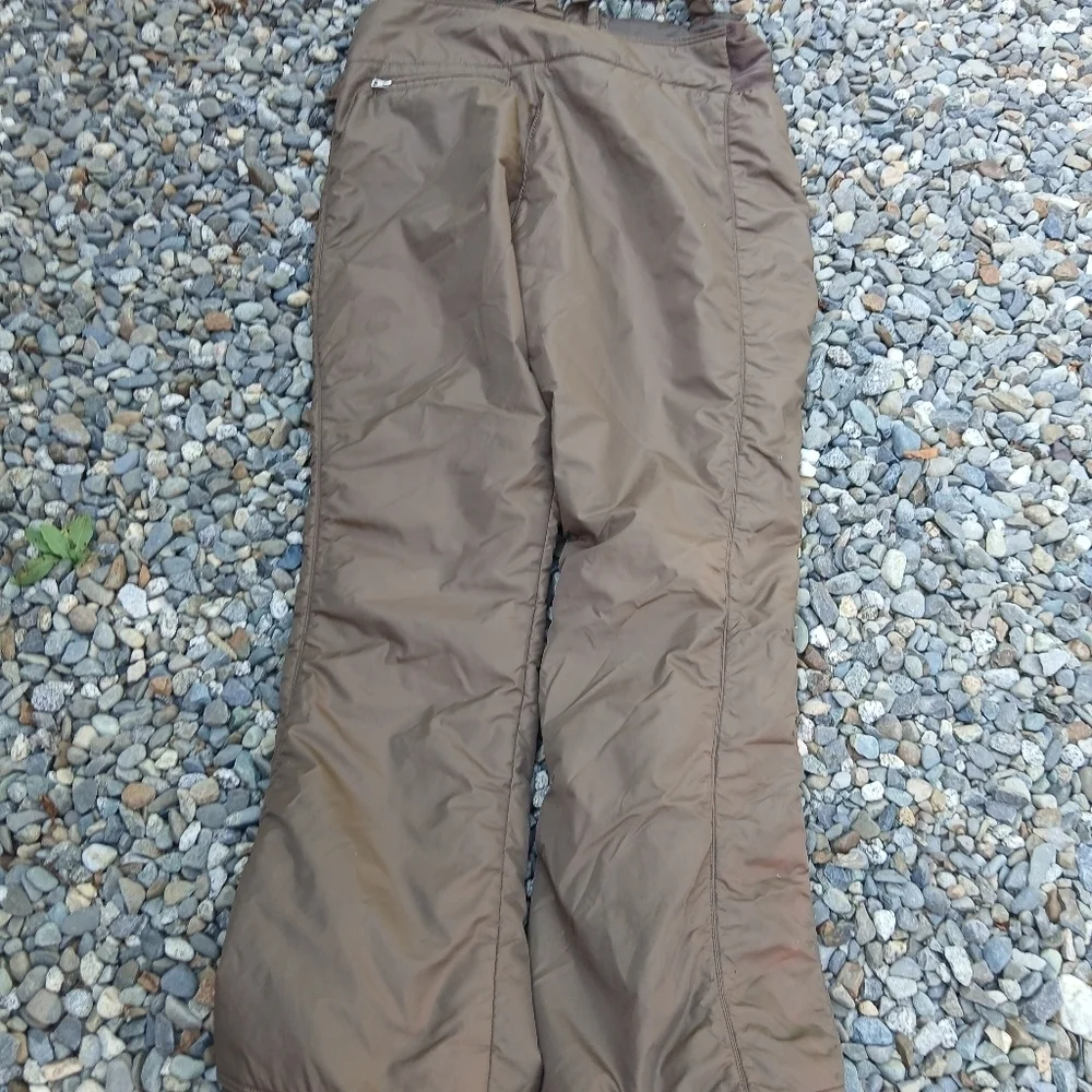 Gerry Nylon Ski Snow Pants Bib Overalls Mens XLarge Brown